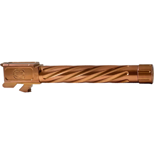 Shadow Systems 9MM Glock 17 Threaded Fluted Bronze Barrel