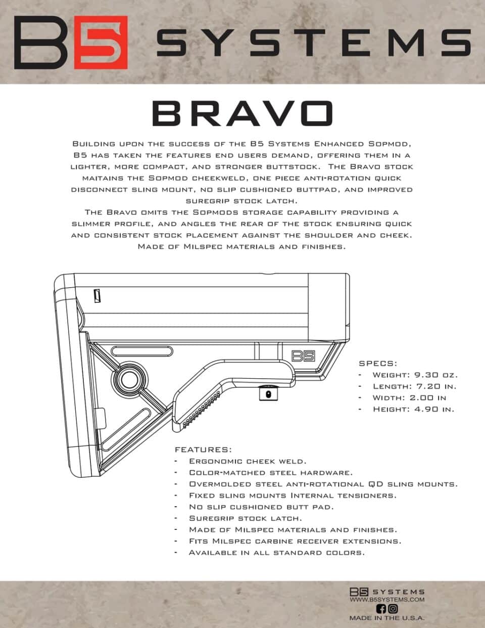 B5 Systems Bravo Stock - Image 6